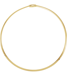 Ch748 14K YellowWhite Omega 4 Mm 16 In Bayonet Clasp Polished Reversible Omega Chain