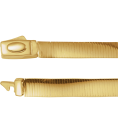 Ch748 14K YellowWhite Omega 6 Mm 16 In Bayonet Clasp Polished Reversible Omega Chain