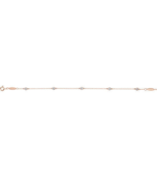 651577 Bracelet Set 14K Rose Round Lab-Grown Diamond 2.5Mm 13 Ctw Vs, F+ 7 In Polished Station Bracelet