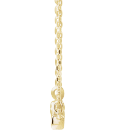 86969 Necklace Set 14K Yellow Round Lab-Grown Diamond 2Mm 14 Ctw Vs, F+ 16-18 In Polished French-Set Bar Necklace