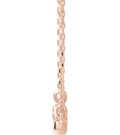 86969 Necklace Set 14K Rose Round Lab-Grown Diamond 2Mm 14 Ctw Vs, F+ 16-18 In Polished French-Set Bar Necklace