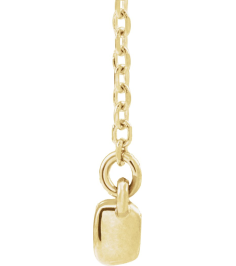 86969 Necklace Set 14K Yellow Round Lab-Grown Diamond 2.5Mm 12 Ctw Vs, F+ 16-18 In Polished French-Set Bar Necklace