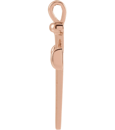 R42392 Pendant 14K Rose 28 X 14.71 Mm Polished Nail Cross Pendant