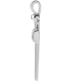 R42392 Pendant 14K White 28 X 14.71 Mm Polished Nail Cross Pendant