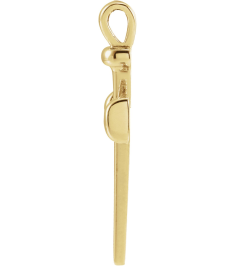 R42392 Pendant 14K Yellow 28 X 14.71 Mm Polished Nail Cross Pendant