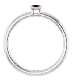 72129 Ring Set 14K White Natural Pink Tourmaline Marquise 5 X 3 Mm Polished Natural Pink Tourmaline Stackable Ring