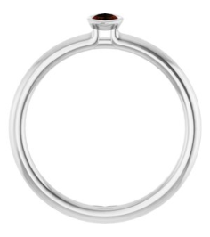 72129 Ring Set 14K White Natural Mozambique Garnet Marquise 5 X 3 Mm Polished Natural Mozambique Garnet Stackable Ring