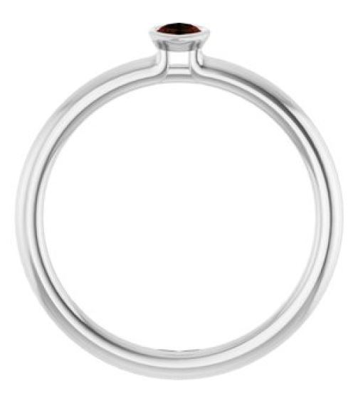 72129 Ring Set 14K White Natural Mozambique Garnet Marquise 5 X 3 Mm Polished Natural Mozambique Garnet Stackable Ring