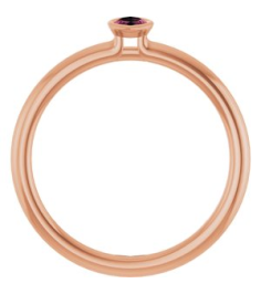 72129 Ring Set 14K Rose Natural Pink Tourmaline Marquise 5 X 3 Mm Polished Natural Pink Tourmaline Stackable Ring