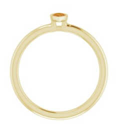 72129 Ring Set 14K Yellow Natural Citrine Pear 5 X 3 Mm Polished Natural Citrine Stackable Ring