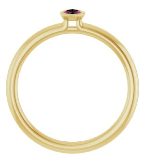 72129 Ring Set 14K Yellow Natural Pink Tourmaline Marquise 5 X 3 Mm Polished Natural Pink Tourmaline Stackable Ring