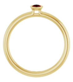 72129 Ring Set 14K Yellow Lab-Grown Ruby Marquise 5 X 3 Mm Polished Lab-Grown Ruby Stackable Ring
