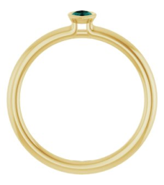 72129 Ring Set 14K Yellow Lab-Grown Alexandrite Marquise 5 X 3 Mm Polished Lab-Grown Alexandrite Stackable Ring