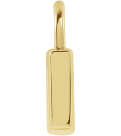 87184 Pendant 14K Yellow 12.02 X 8 Mm Polished Engravable Lock Pendant