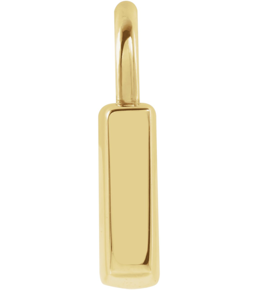 87184 Pendant 14K Yellow 12.02 X 8 Mm Polished Engravable Lock Pendant