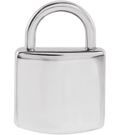 87184 Pendant Sterling Silver 12.02 X 8 Mm Polished Engravable Lock Pendant
