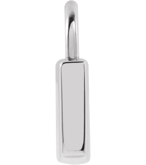 87184 Pendant Sterling Silver 12.02 X 8 Mm Polished Engravable Lock Pendant