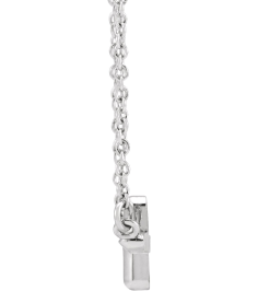 R42389 Necklace Platinum 11 X 7 Mm 18 In Polished Sideways Cross Necklace