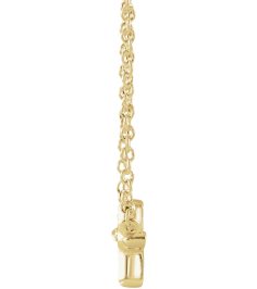 R42389 Necklace 14K Yellow 11 X 7 Mm 18 In Polished Sideways Cross Necklace