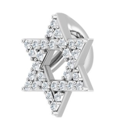 87166 Pendant Set Sterling Silver Round Natural Diamond 1Mm 110 Ctw I1, Gh Polished 110 Ctw Natural Diamond Star Of David Pendant