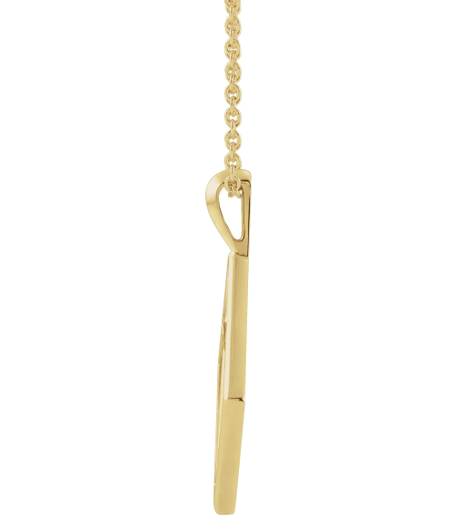R42397 Necklace 14K Yellow 23.39 X 18 Mm 16-18 In Polished Ornate Pierced Cross Necklace