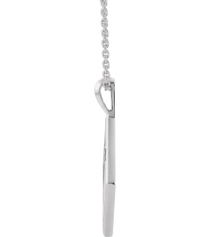 R42397 Necklace 14K White 23.39 X 18 Mm 16-18 In Polished Ornate Pierced Cross Necklace