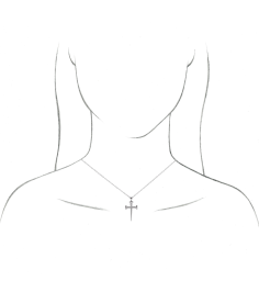 R42392 Necklace 14K Yellow 28 X 14.71 Mm 24 In Polished Nail Cross Necklace