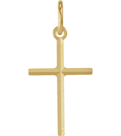 R16031 Pendant 14K Yellow 15.5 X 10 Mm Polished Cross Pendant
