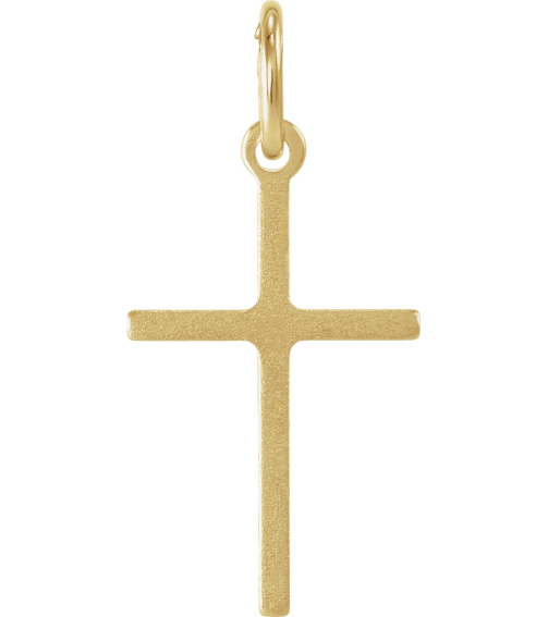 R16031 Pendant 14K Yellow 15.5 X 10 Mm Polished Cross Pendant