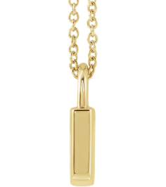 87184 Necklace 14K Yellow 12.02 X 8 Mm 16-18 In Polished Engravable Lock Necklace