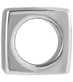87424 Pendant Platinum 5 X 5 Mm Polished Cube Pendant