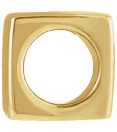 87424 Pendant 14K Yellow 5 X 5 Mm Polished Cube Pendant