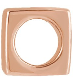 87424 Pendant 14K Rose 5 X 5 Mm Polished Cube Pendant
