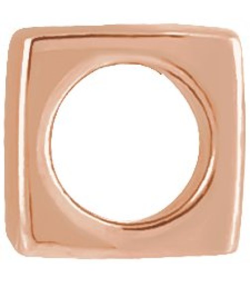 87424 Pendant 14K Rose 5 X 5 Mm Polished Cube Pendant