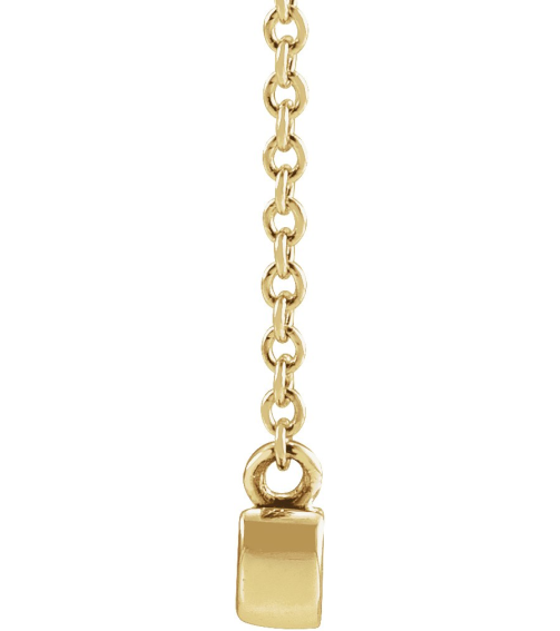 87395 Necklace 14K Yellow 23 X 4.81 Mm 16 In Polished Petite Mama Script Necklace