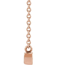 87395 Necklace 14K Rose 23 X 4.81 Mm 16 In Polished Petite Mama Script Necklace