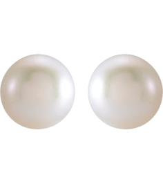 192039 Earring Set Cultured White Freshwater Pearl Pearl 3 Mm 14K Yellow Pair Friction Backs Included Polished 3Mm White Freshwater Cultured Pearl Earrings