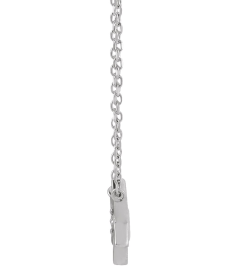 87390 Necklace Set Platinum Round Natural Diamond 2Mm 0.03 Ct Si2-Si3, G-H 18 In Polished .03 Ct Natural Diamond Petite Star Of David Necklace