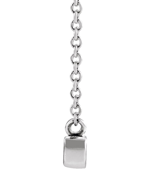 87395 Necklace Sterling Silver 23 X 4.81 Mm 18 In Polished Petite Mama Script Necklace