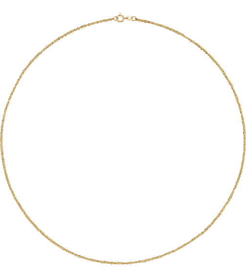 Ch1105 14K Yellow Singapore 1.7 Mm 18 In Spring Ring Diamond-Cut Diamond-Cut Singapore Chain