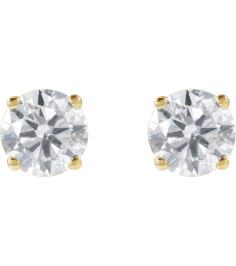 1874 14K Yellow Set Round Lab-Grown Diamond Pair 5.5Mm 1 14 Ctw Si1-Si2, G-H Friction Friction Backs Included 4-Prong Polished 1 14 Ctw Lab-Grown Diamond Stud Earrings