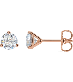 66233 14K Rose Set Round Lab-Grown Diamond Pair 5.5Mm 1 14 Ctw Si1-Si2, G-H Friction Friction Backs Included 3-Prong Polished 1 14 Ctw Lab-Grown Diamond Stud Earrings