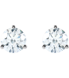 66233 14K White Set Round Lab-Grown Diamond Pair 5.75Mm 1 12 Ctw Si1-Si2, G-H Friction Friction Backs Included 3-Prong Polished 1 12 Ctw Lab-Grown Diamond Stud Earrings