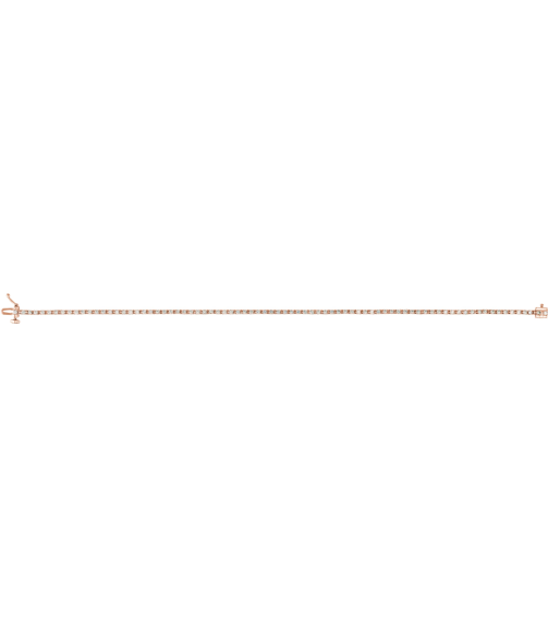 653702 Bracelet Set 14K Rose Round Natural Diamond 1.4Mm 1 Ctw I1, G-H 7 14 In Polished Natural Diamond Line Bracelet