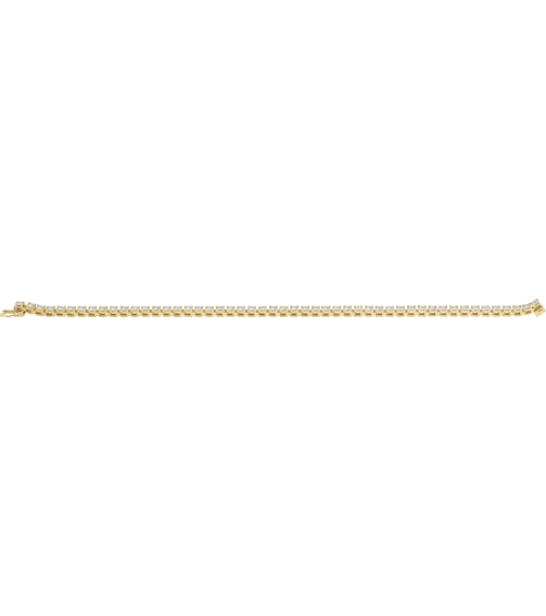653702 Bracelet Set 14K Yellow Round Natural Diamond 3.1Mm 5 Ctw I1, G-H 7 14 In Polished Natural Diamond Line Bracelet