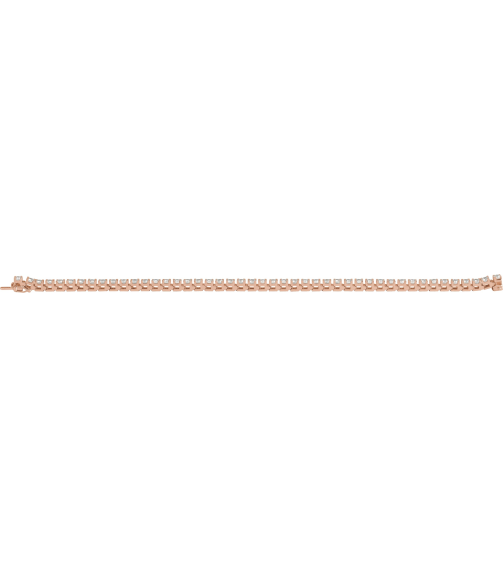 653702 Bracelet Set 14K Rose Round Natural Diamond 3.1Mm 5 Ctw I1, G-H 7 14 In Polished Natural Diamond Line Bracelet