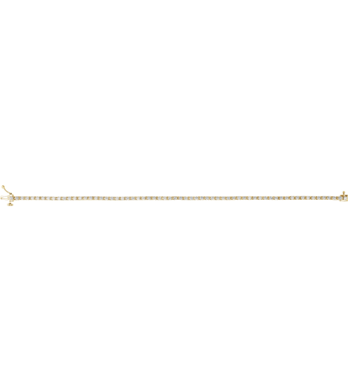 653702 Bracelet Set 14K Yellow Round Lab-Grown Diamond 1.9Mm 2 Ctw Si, G-H 7 14 In Polished Lab-Grown Diamond Line Bracelet