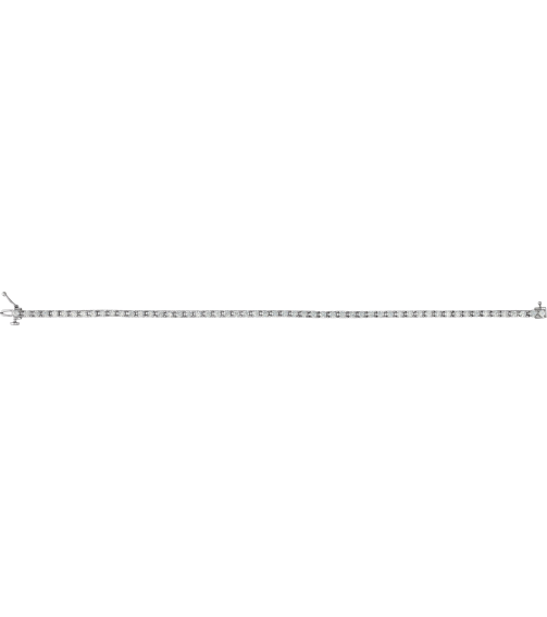 653702 Bracelet Set 14K White Round Lab-Grown Diamond 2.3-2.35 Mm 3 Ctw Si, G-H 7 14 In Polished Lab-Grown Diamond Line Bracelet