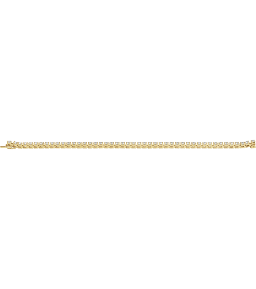 653702 Bracelet Set 14K Yellow Round Lab-Grown Diamond 3.1Mm 5 Ctw Si, G-H 7 14 In Polished Lab-Grown Diamond Line Bracelet