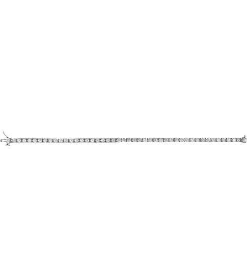 653702 Bracelet Set 14K White Round Lab-Grown Diamond 3.1Mm 5 Ctw Si, G-H 7 14 In Polished Lab-Grown Diamond Line Bracelet